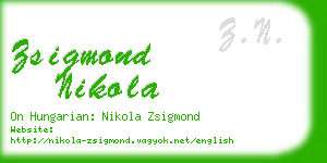 zsigmond nikola business card